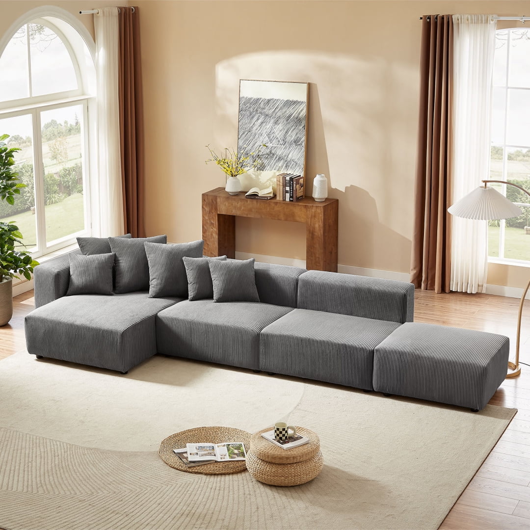 155" L-Shaped Classy Modern Couch