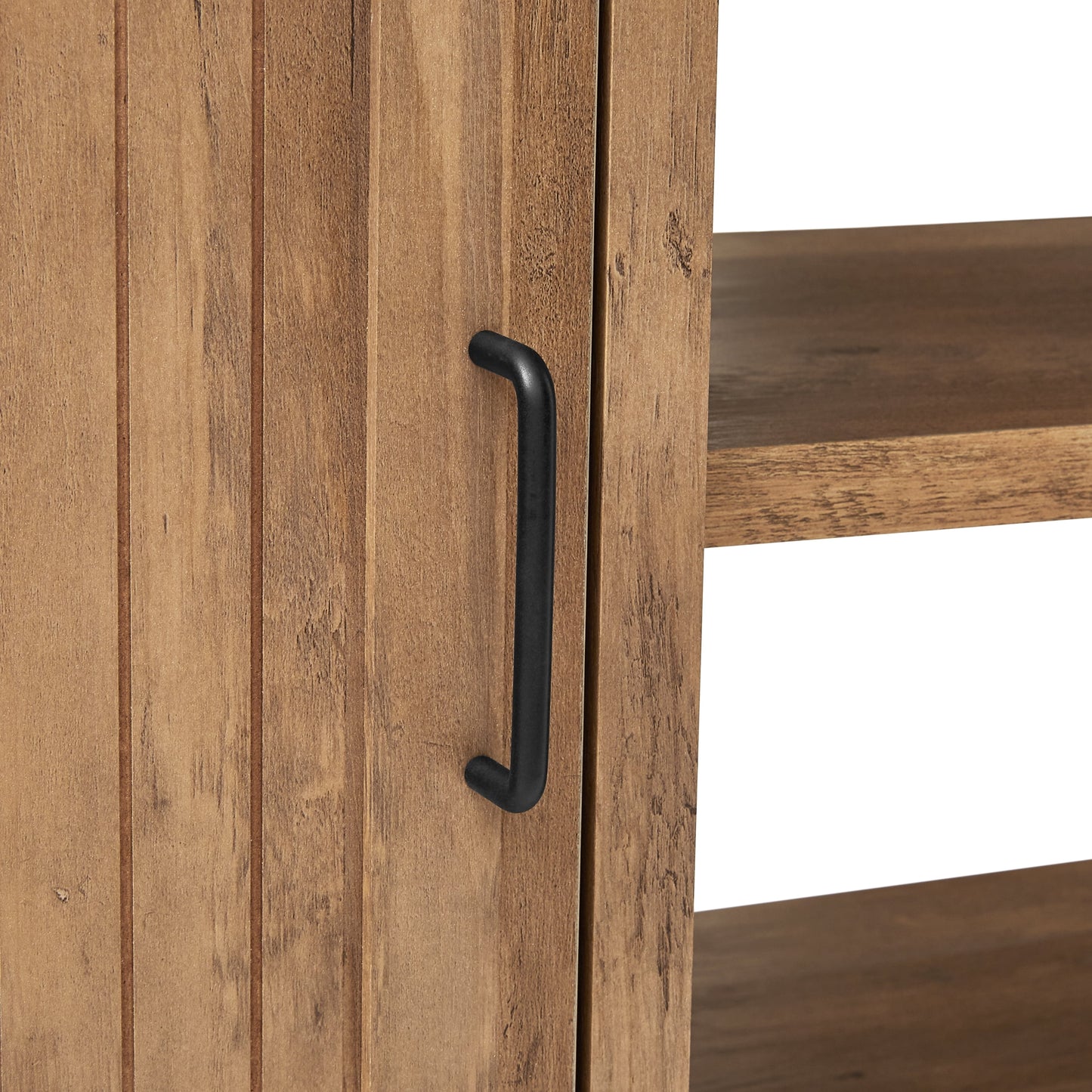 64" Stylish Modern Rustic Weathered Oak