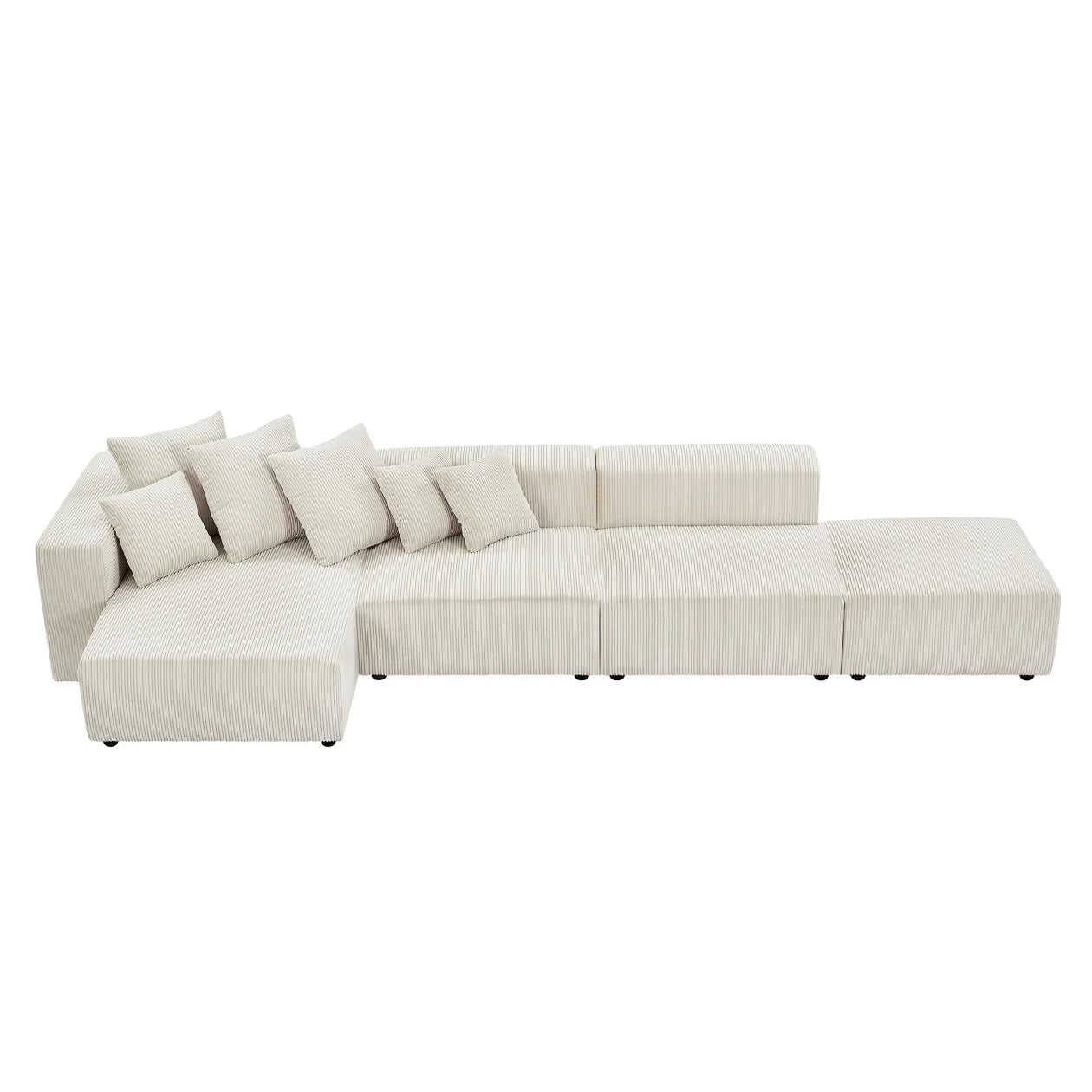 155" L-Shaped Classy Modern Couch 