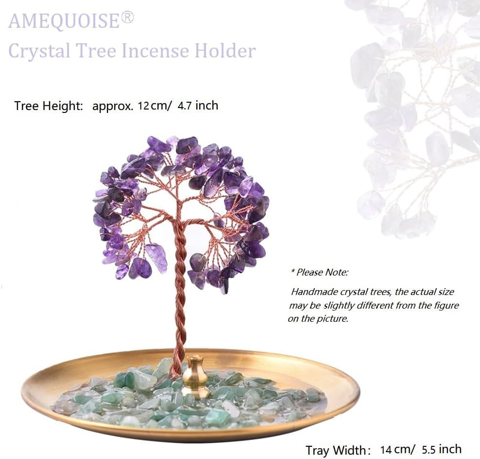 Purple Healing Money Tree Gemstone Incense Holder