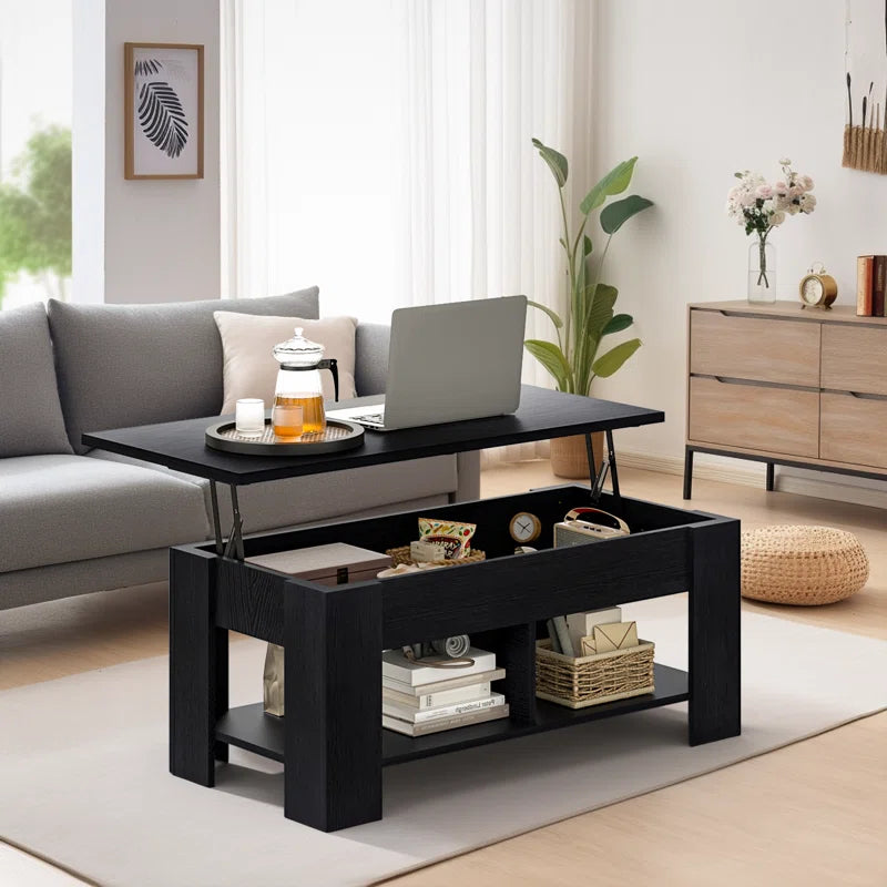 39" Minimalist Versatile Lift Top Coffee Table w/ Storage