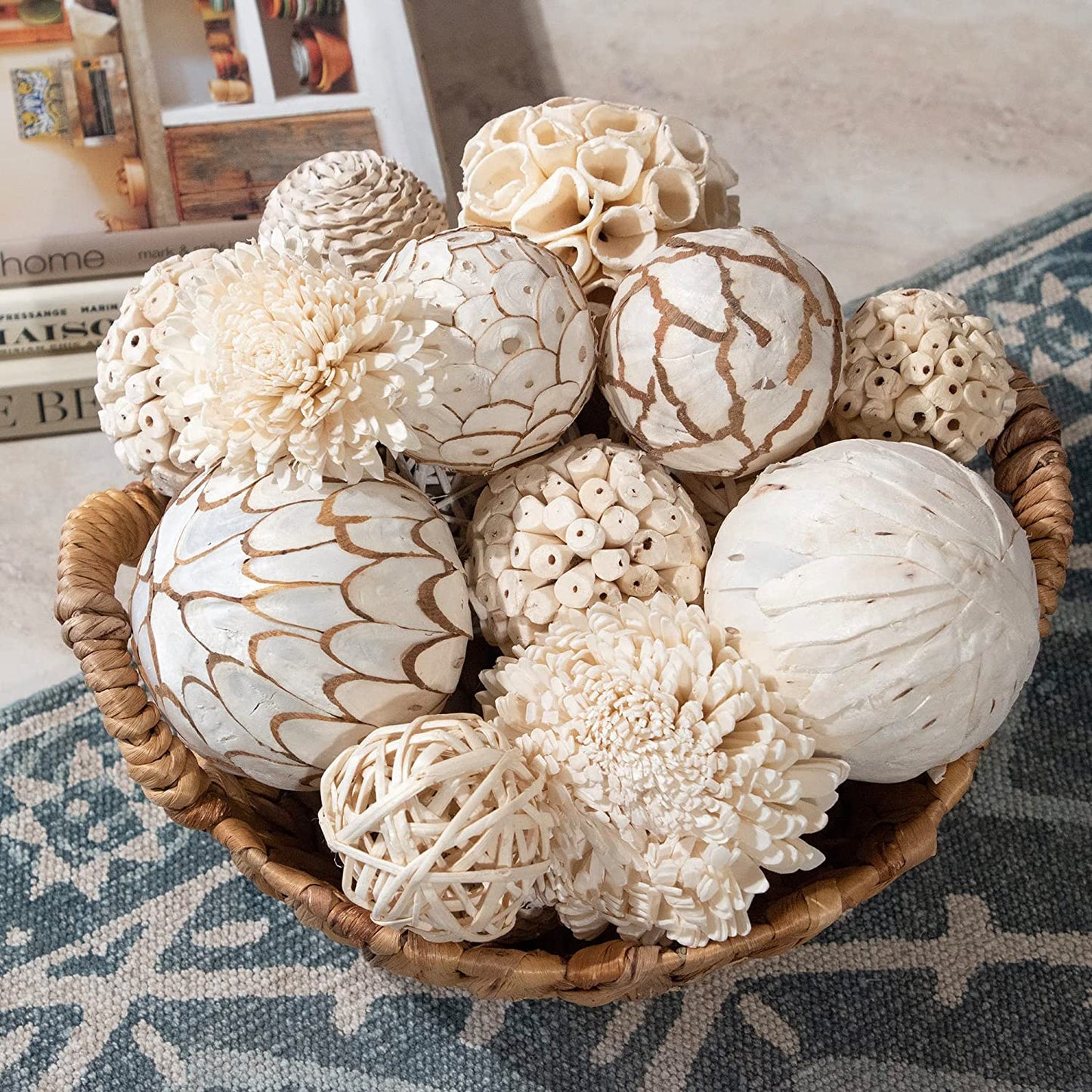 White & Cream Decorative Filler Decor Orbs