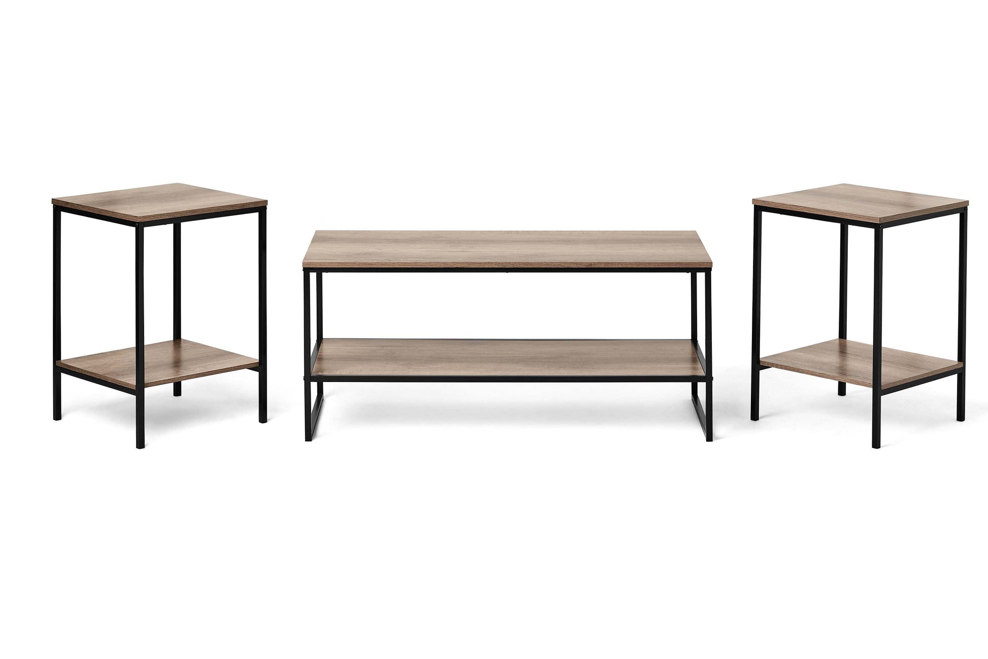 3-Piece Minimalist Style Coffee & End Table Set