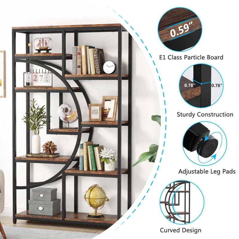 5-Tier Elegant Geometric Design Versatile Shelf