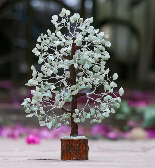 Handmade Green Jade Crystal Tree of Life