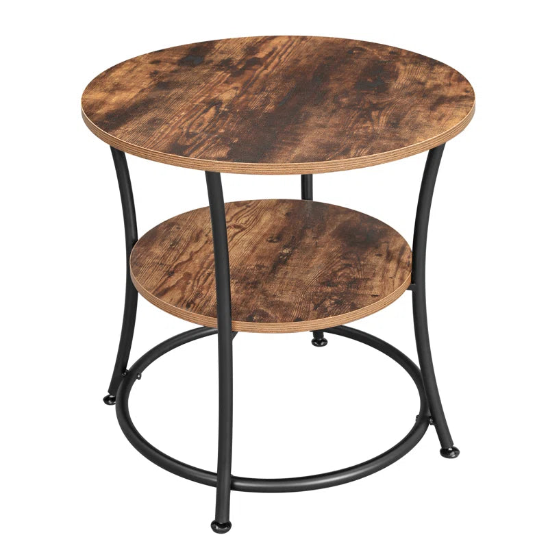 2-Tier Modern Minimalist Round End Table