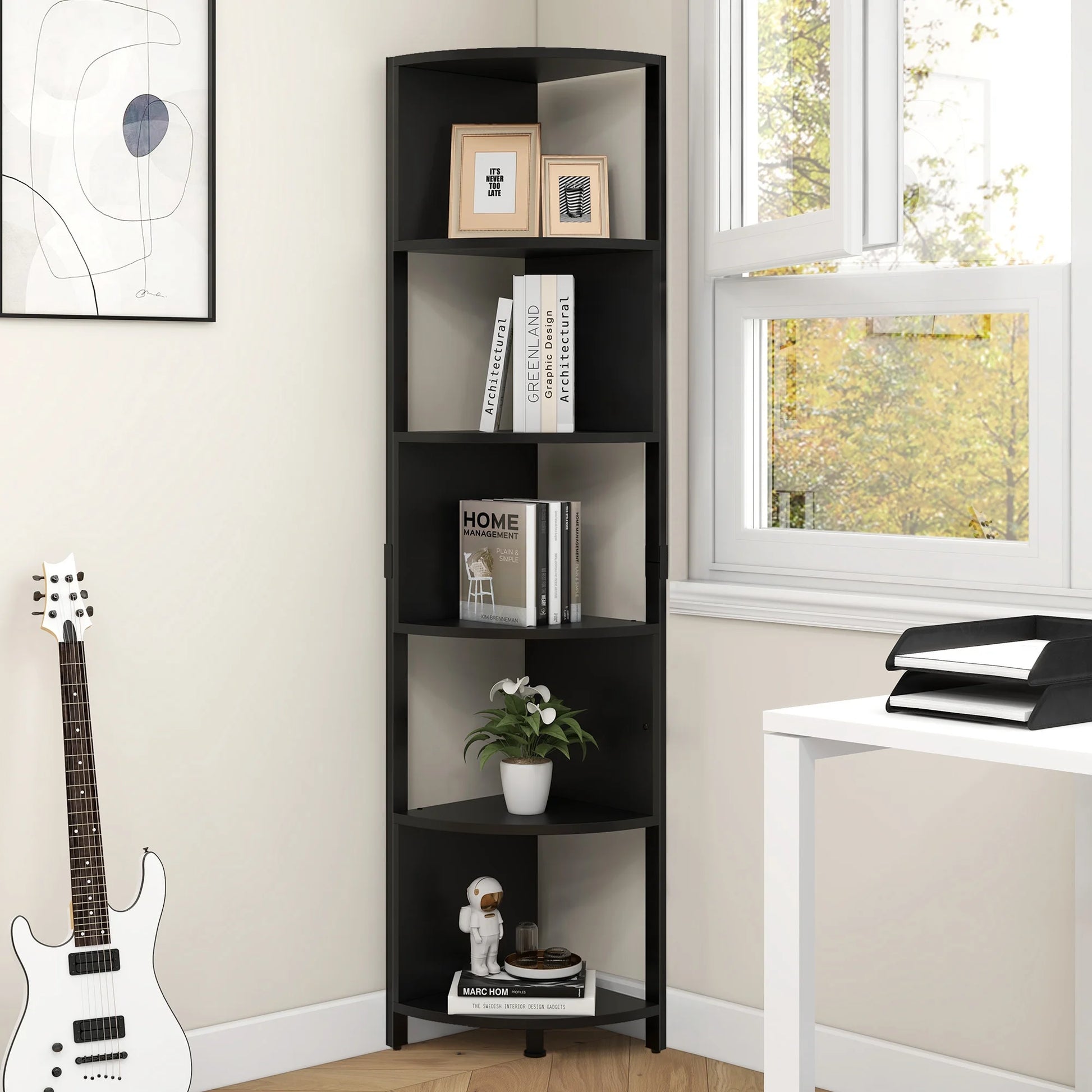 6-Tier Zigzag Design Modern Corner Shelf 