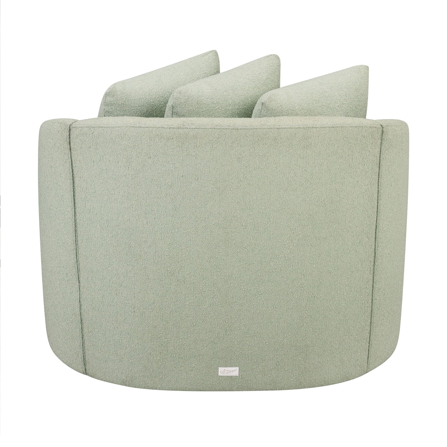 Luxury Living Modern Swivel Sofa + Pillows