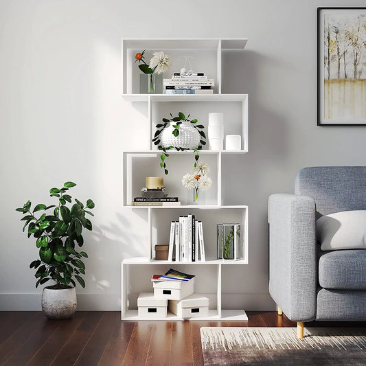 5-Tier Modern Geometric Style Display Shelf