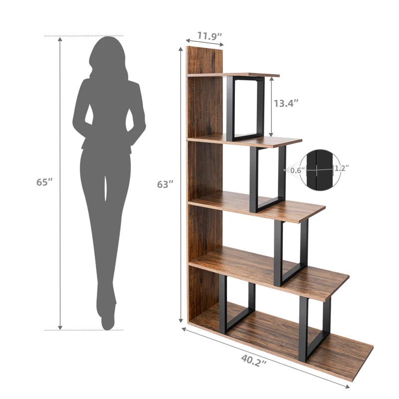 5-Tier Versatile Modern Ladder Style Display Stand