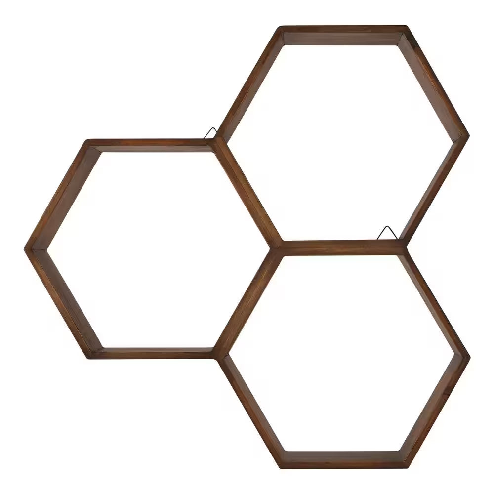 Modern Style Hexagon Floating Shelf 