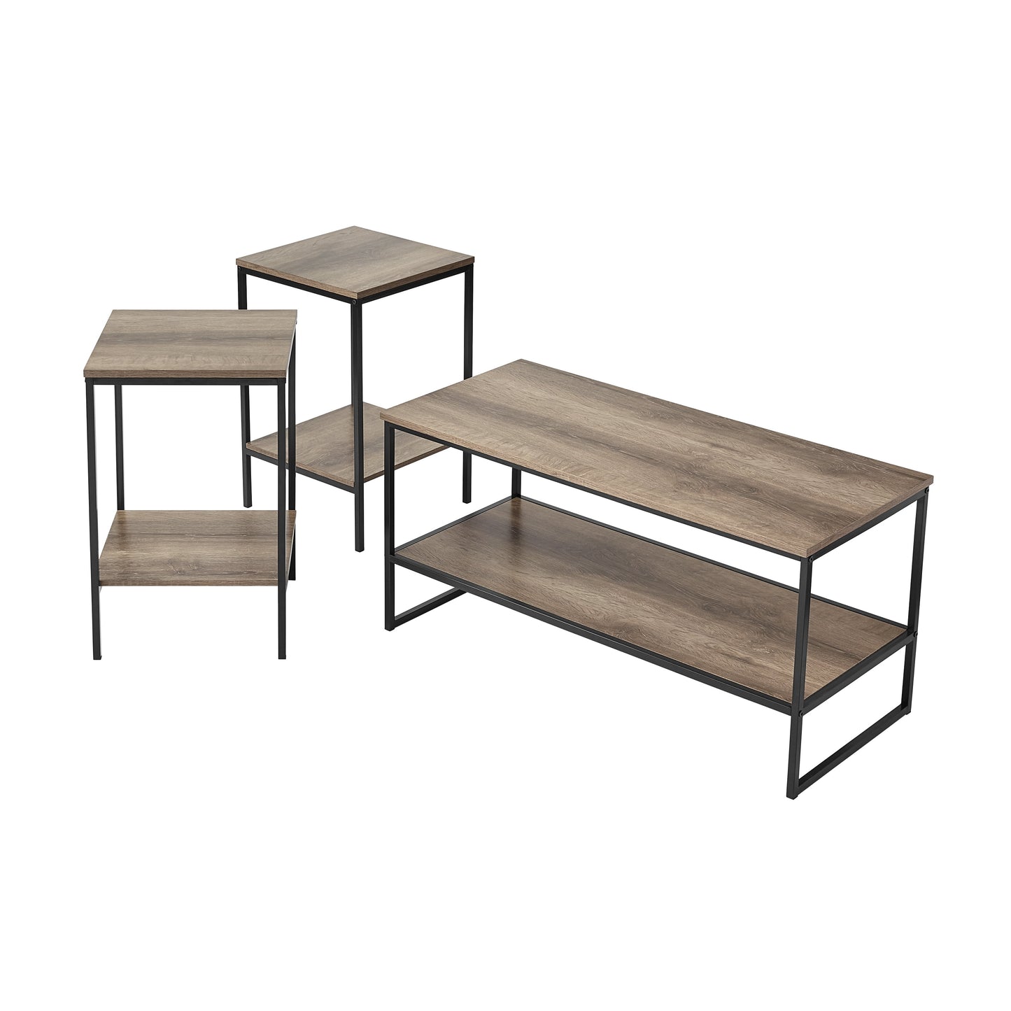 3-Piece Minimalist Style Coffee & End Table Set