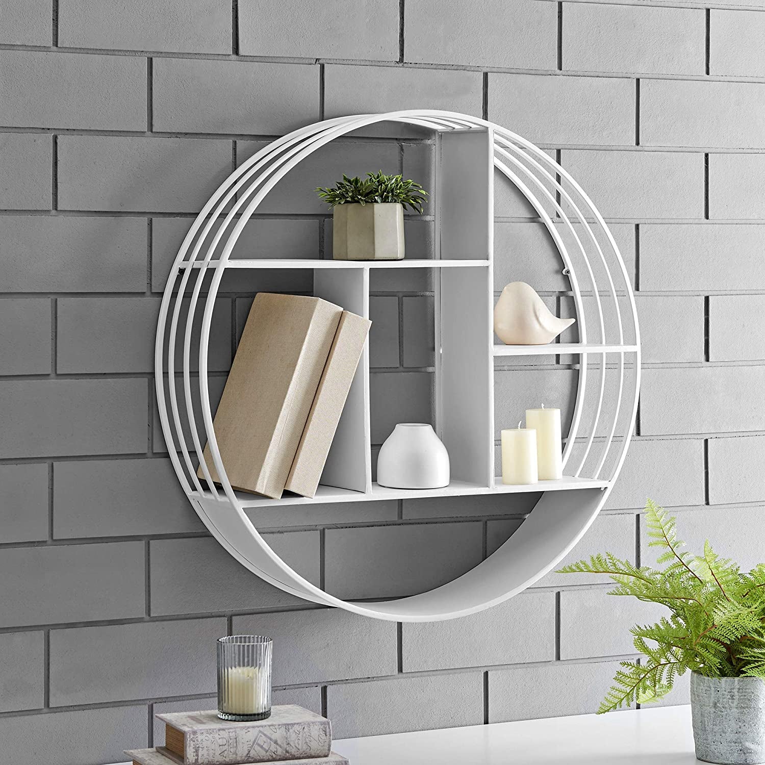 Versatile Modern Luxury White Brody Wall Shelf