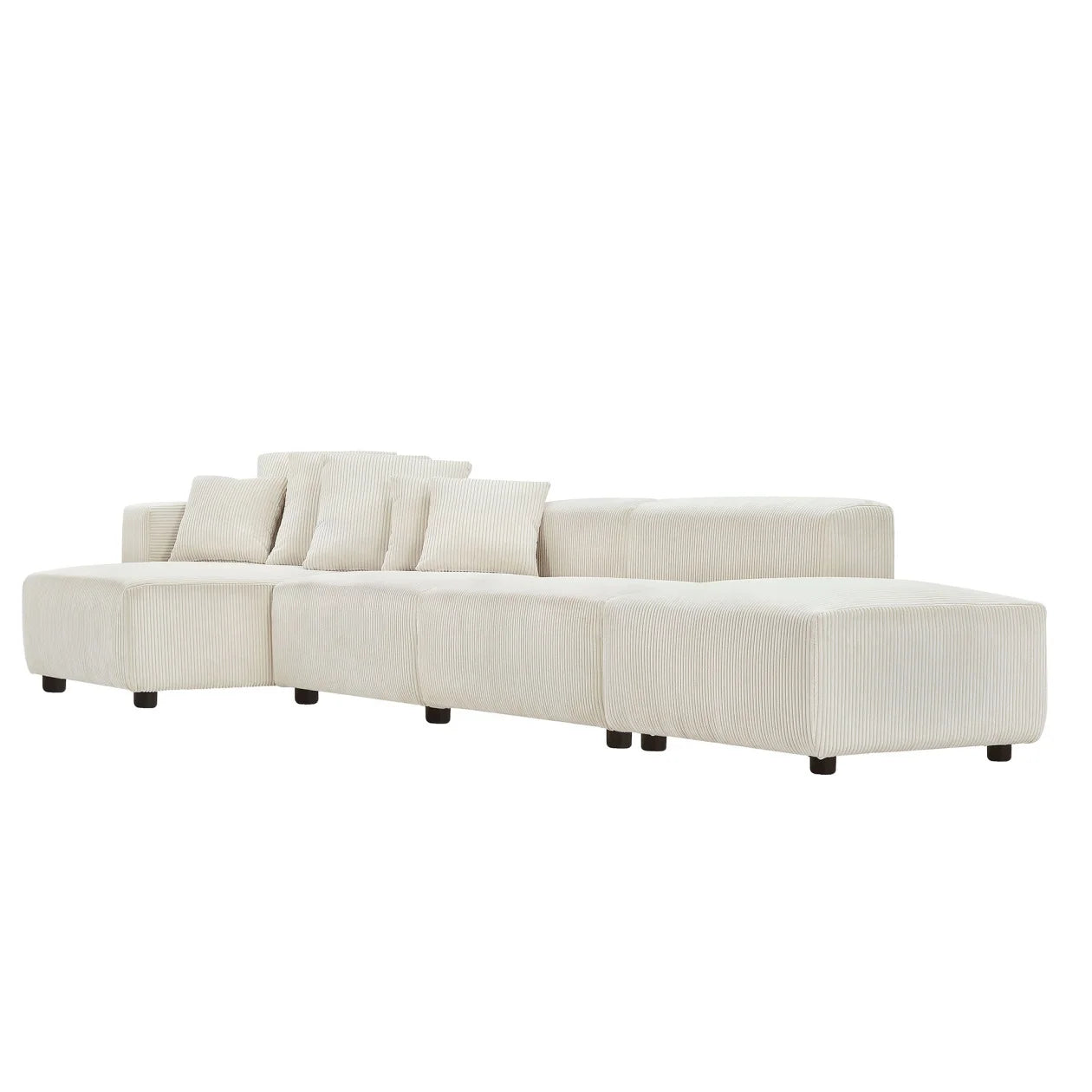 155" L-Shaped Classy Modern Couch 