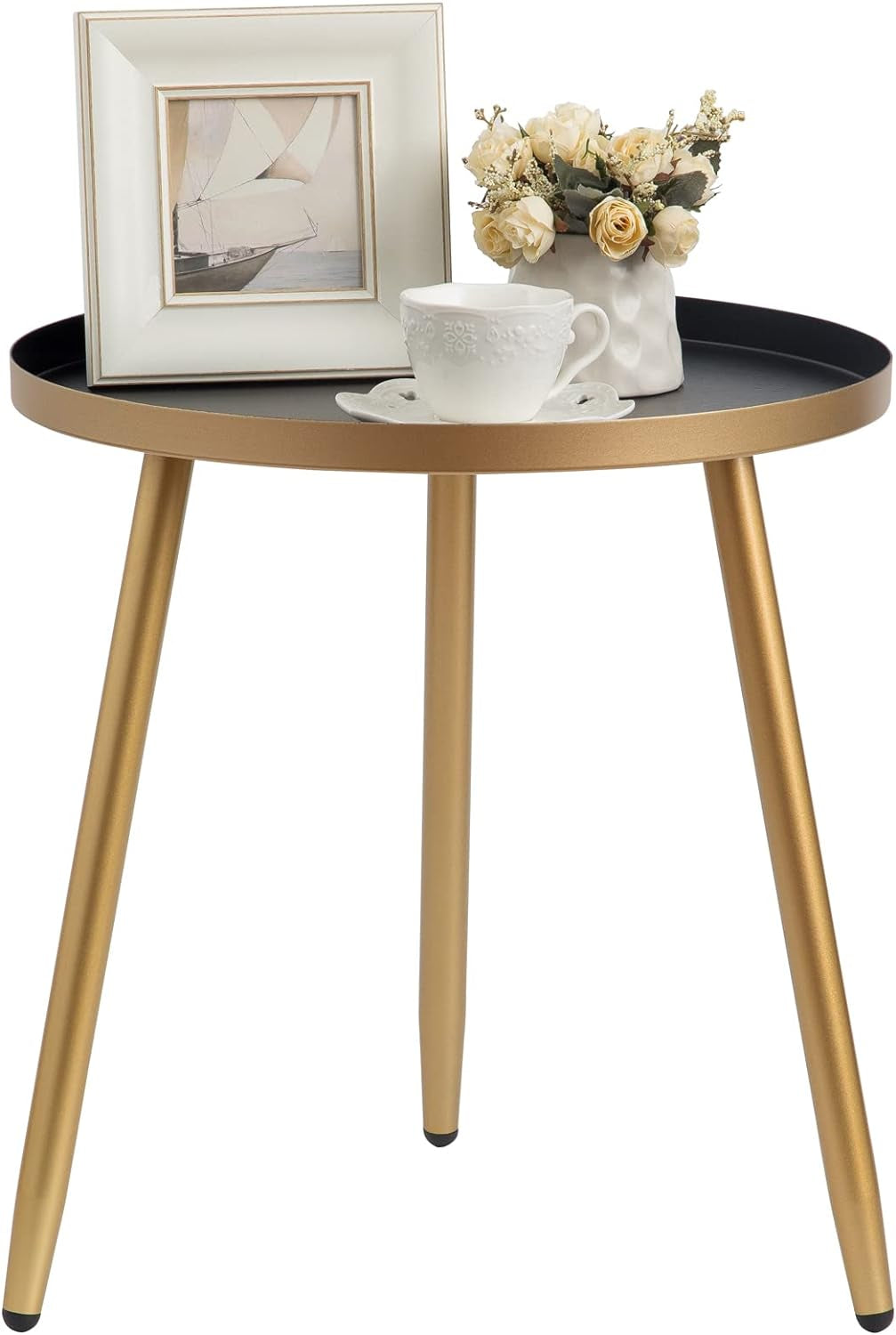 3-Legged Gold Coffee Accent Table