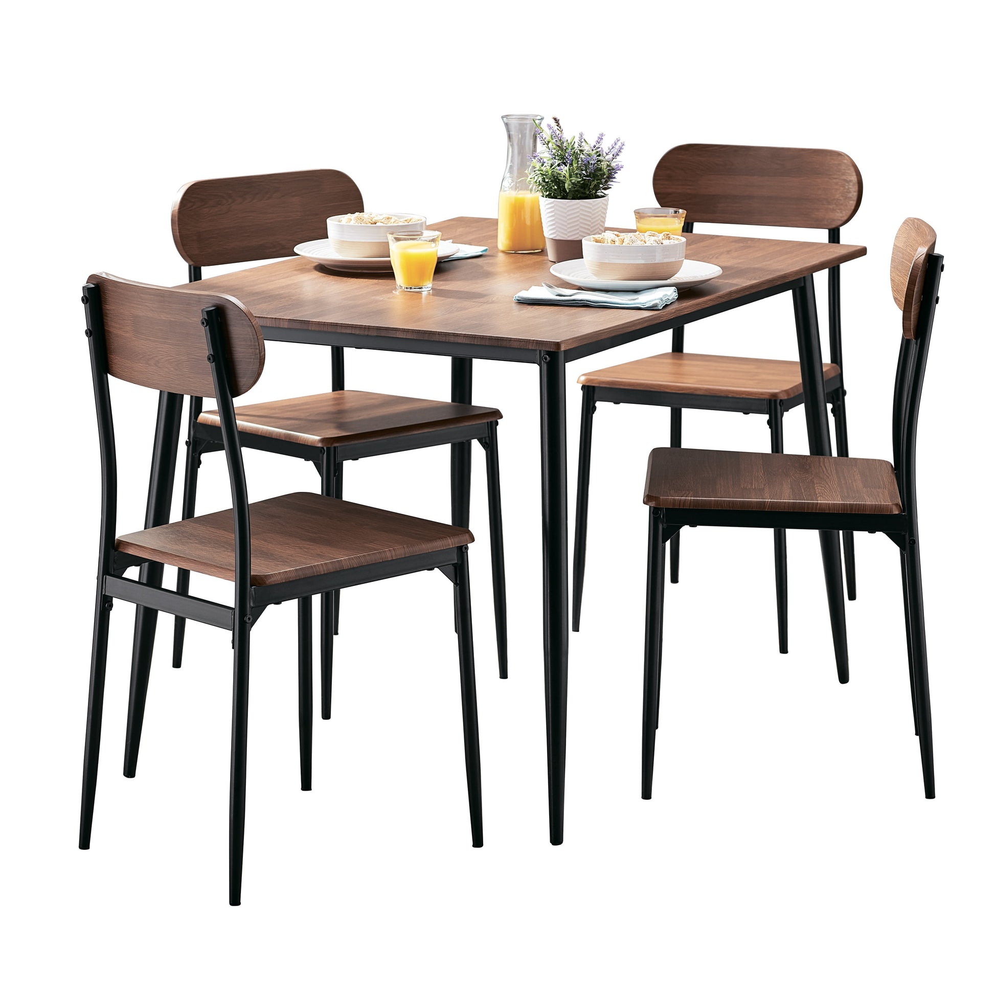 5-Piece Modern Wood Breakfast/Dining Room Set