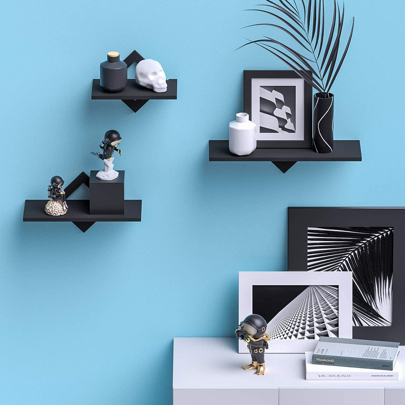 3-Piece Contemporary Modern Style Shelf