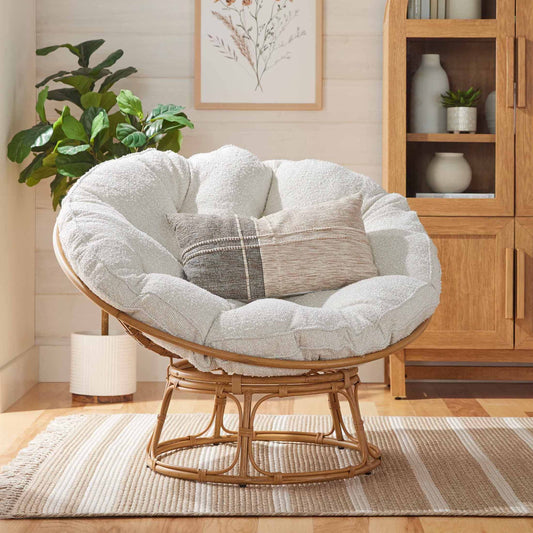 High-Class Luxury Living Style Single Papasan Chair 