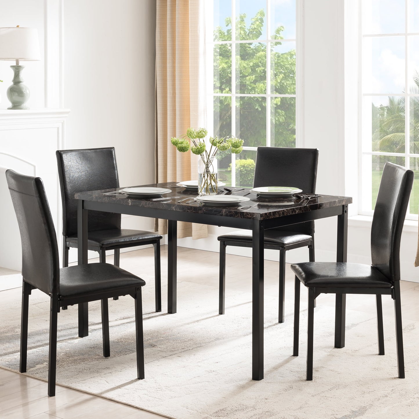 5-Piece High-End Dining Table Set