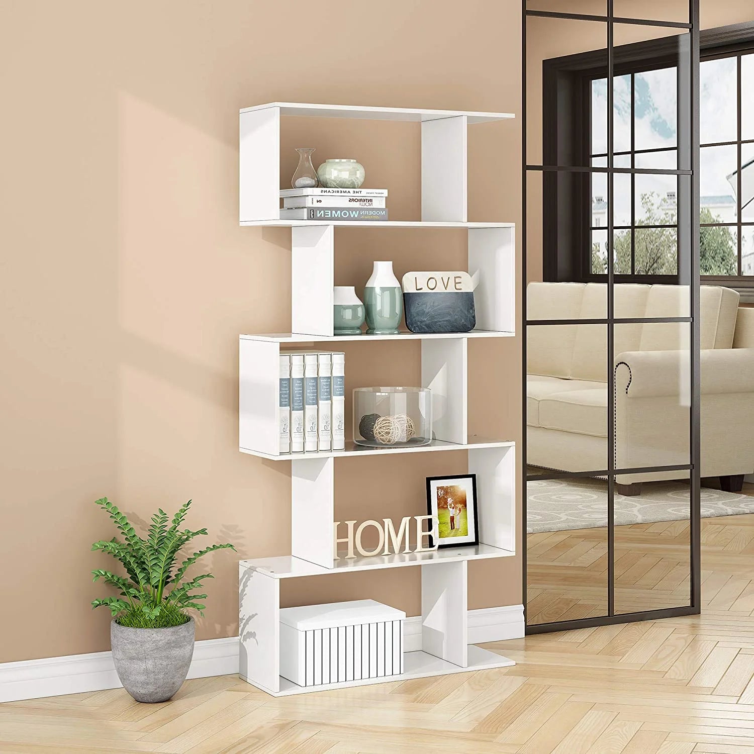 5-Tier Modern Geometric Style Display Shelf