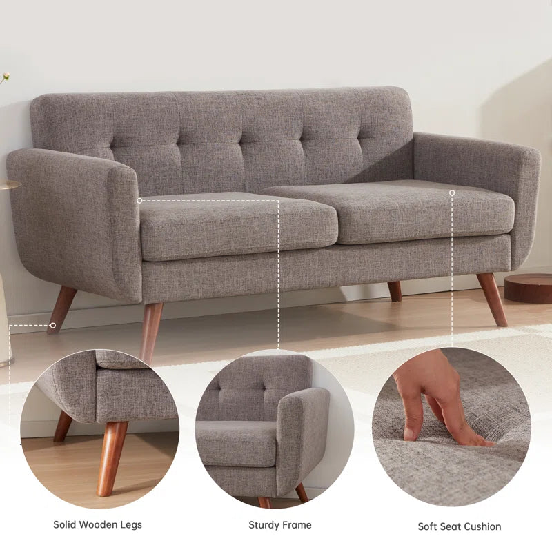 67" Minimalist Modern Style Loveseat