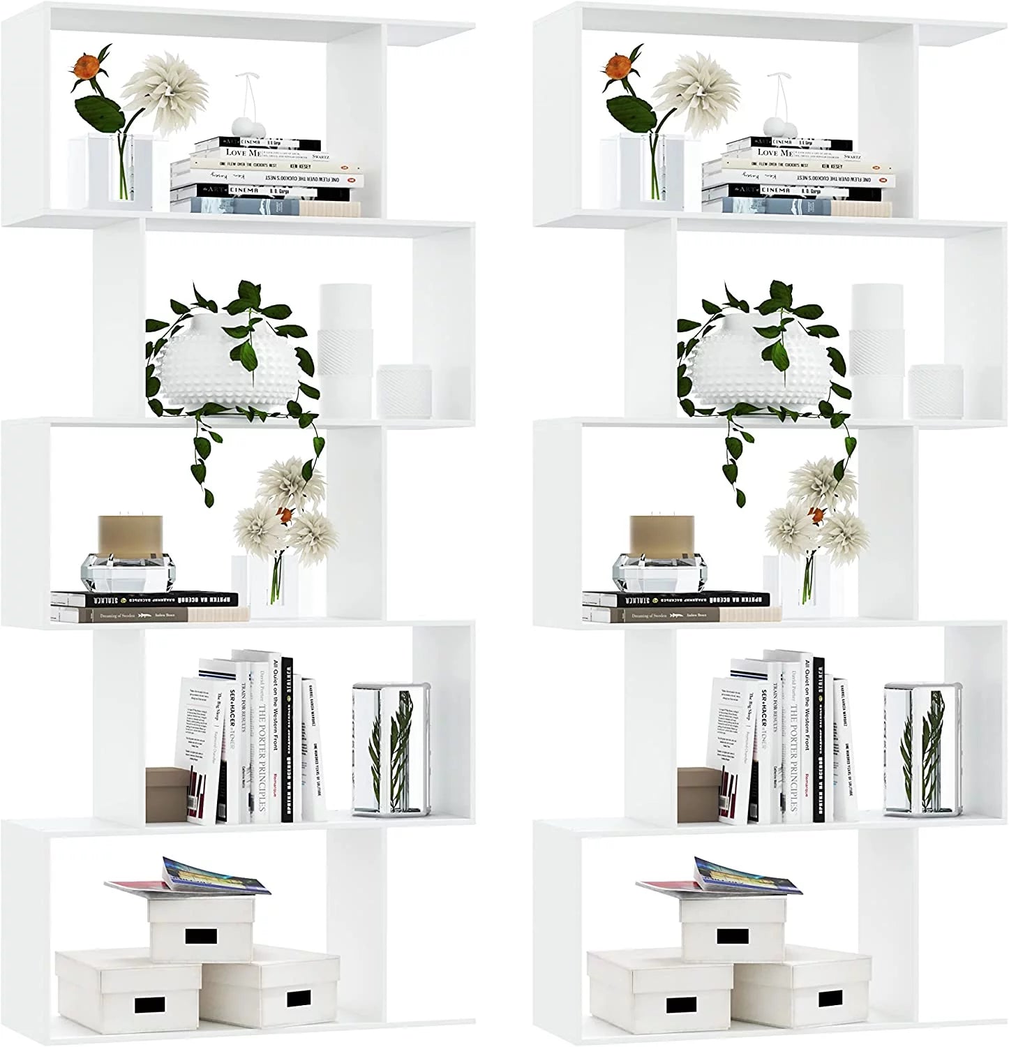 5-Tier Modern Geometric Style Display Shelf