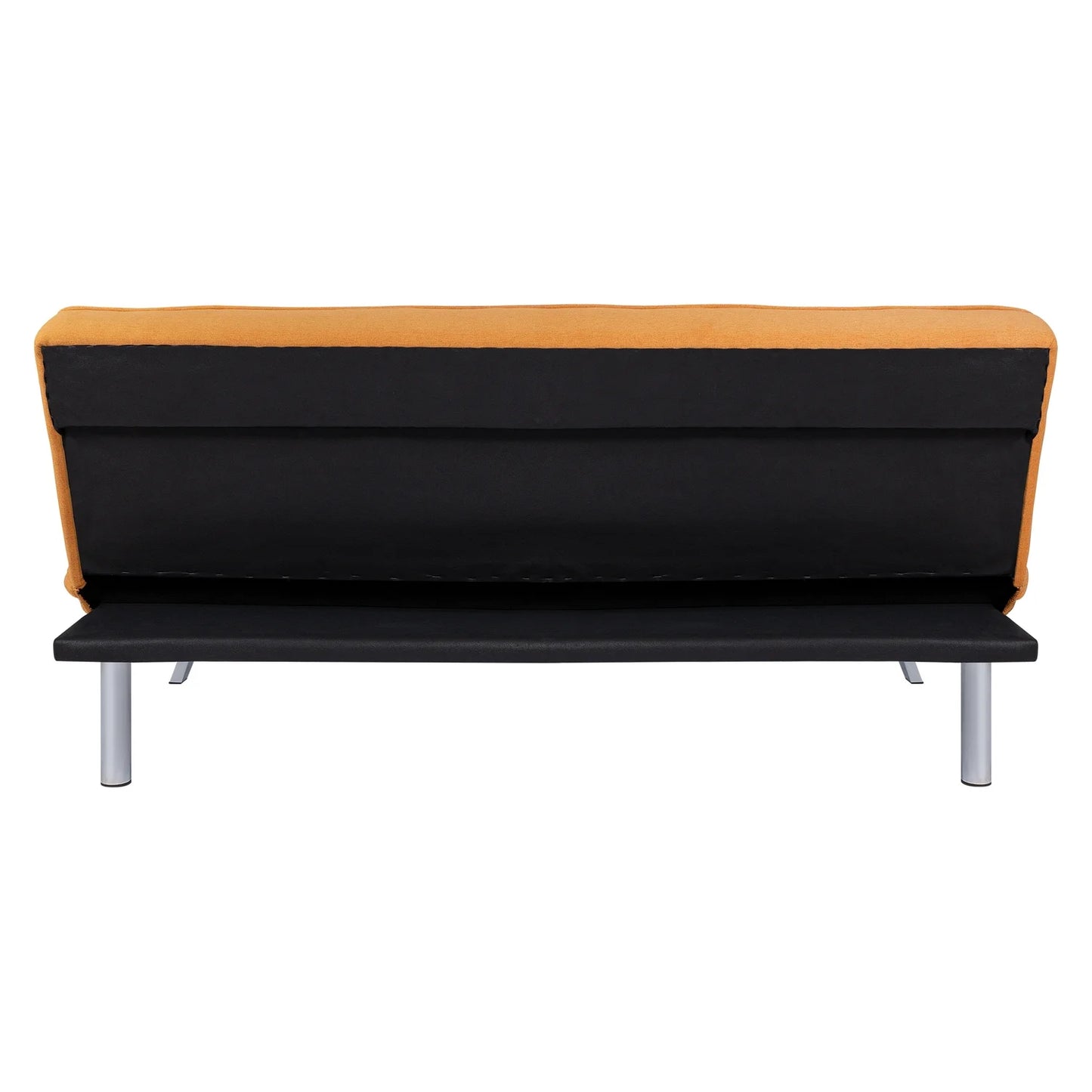 66" Tangerine Modern Convertible Linen Couch