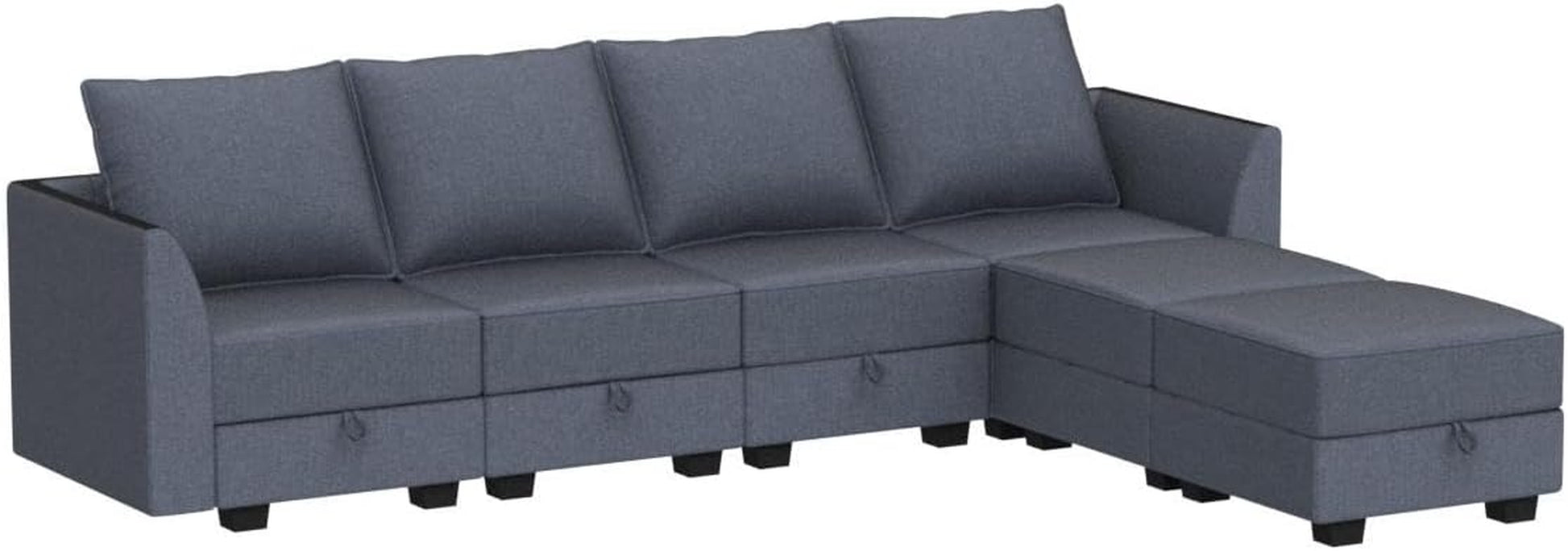 High-End U-Shaped Reversible Modular Couch w/ Storage