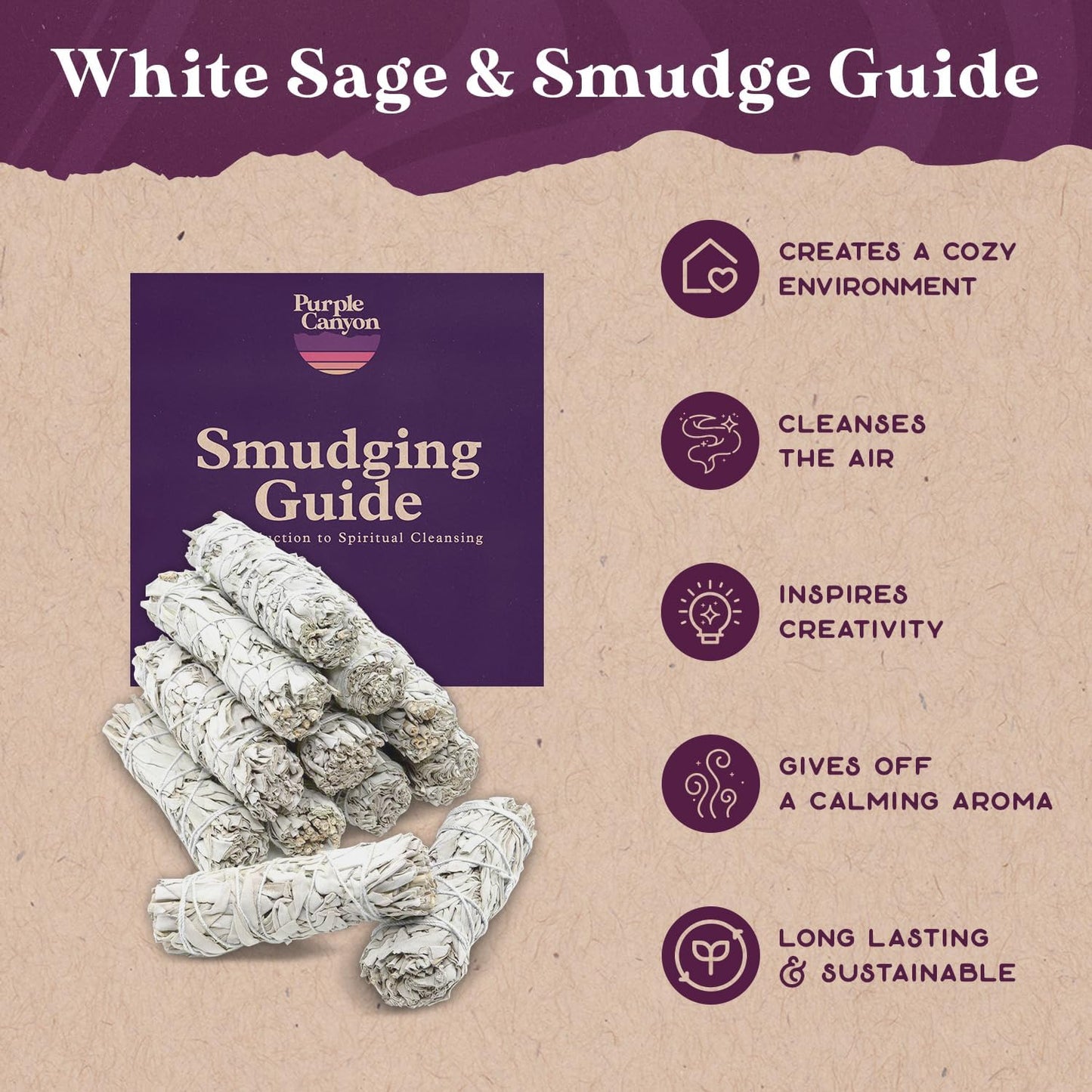 12-Pack Cleansing Aromatherapy Sage Smudge Kit